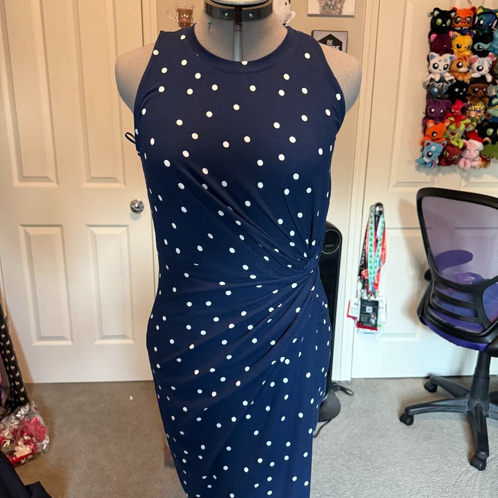 Nine Britton Polka Dot Blue Dress